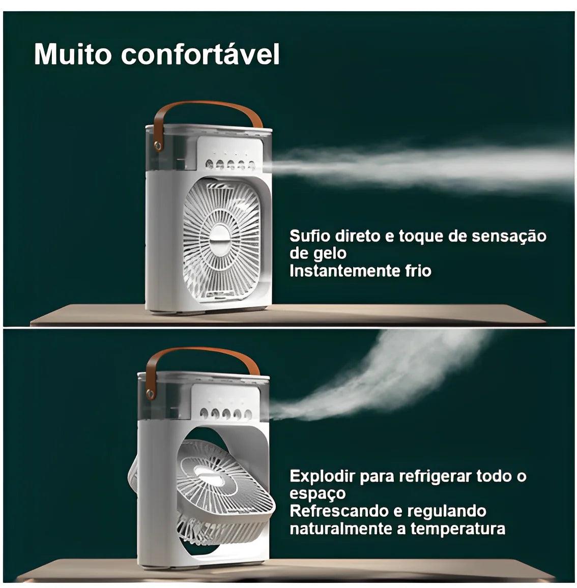 Mini Climatizador Portátil com Refrigeração 🌬️