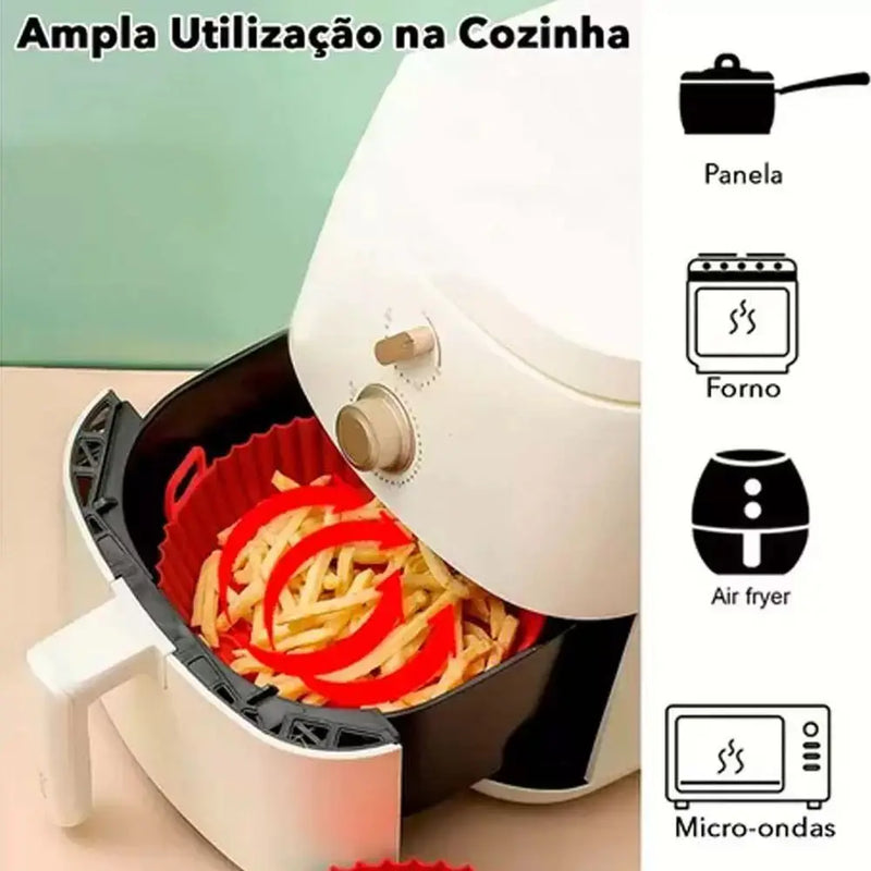 Kit com 6 Formas de Silicone com diferentes Tamanhos para Fritadeira Air Fryer