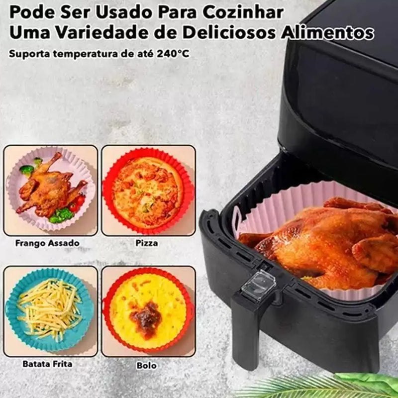 Kit com 6 Formas de Silicone com diferentes Tamanhos para Fritadeira Air Fryer