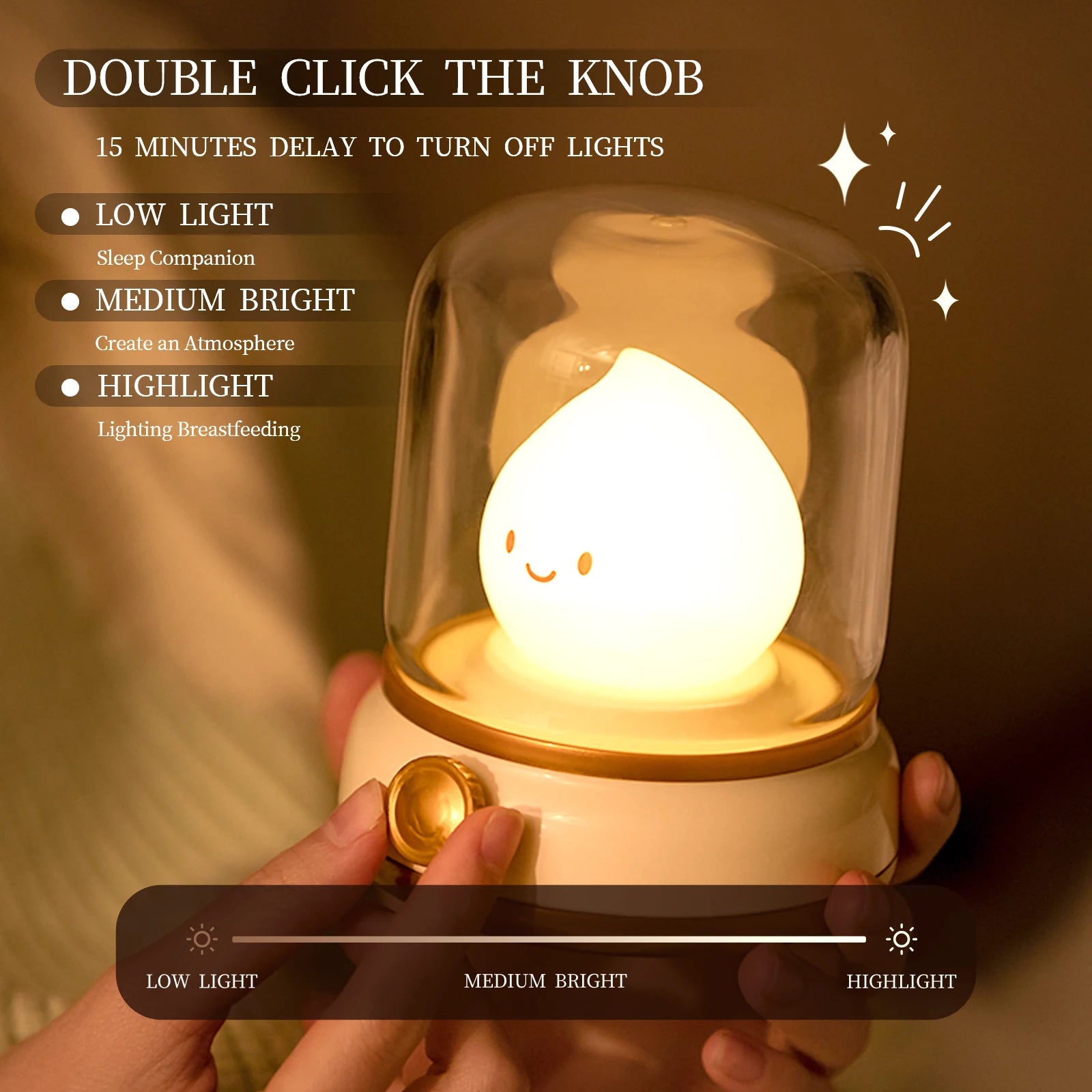 🌙 Mini Luminária LED “Cute Night” – Fofinho, Luz Aconchegante! ✨
