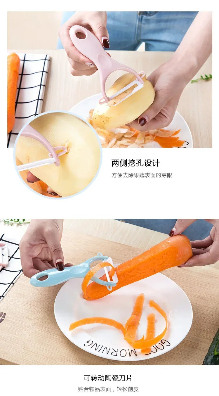 Kitchen Utensils Household Peeler Kitchen Gadgets Paring Knife Multi-functional Melon Ceramic Paring Knife